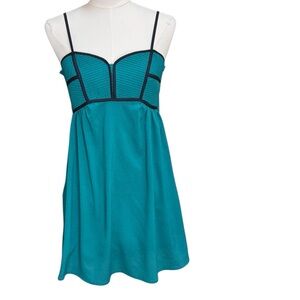 C. Luce Teal Spaghetti Strap Dress Women’s Small Fit & Flare Size S